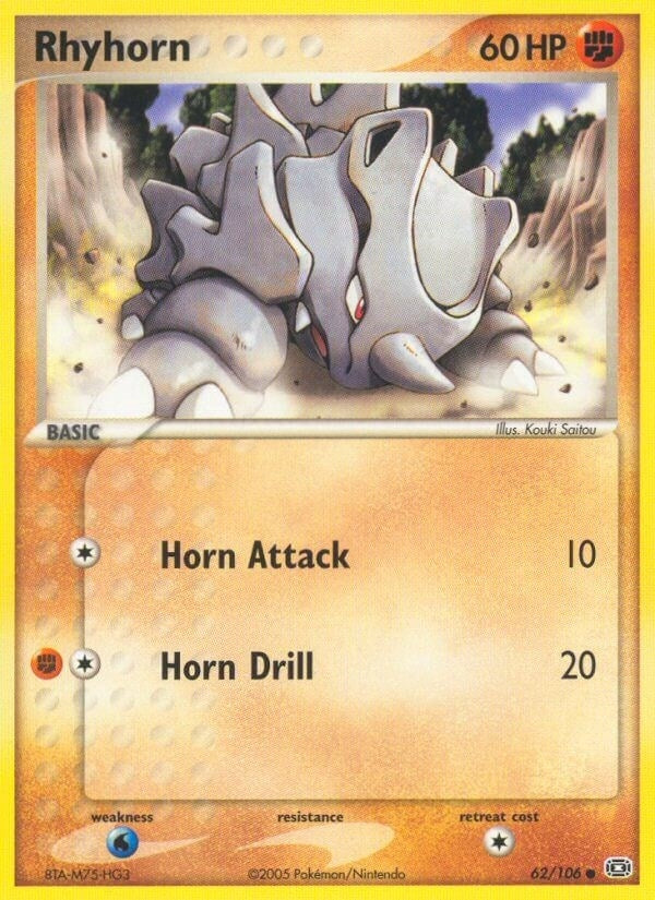 Image for Rhyhorn (62/106) (EX Emerald) (EM) - Pokemon