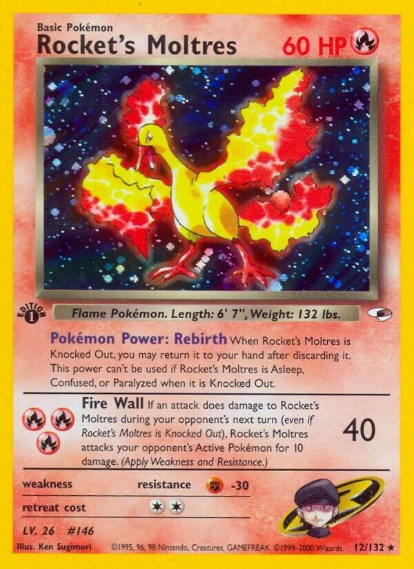 Rocket's Moltres (012/132) (Gym Heroes) Pokemon