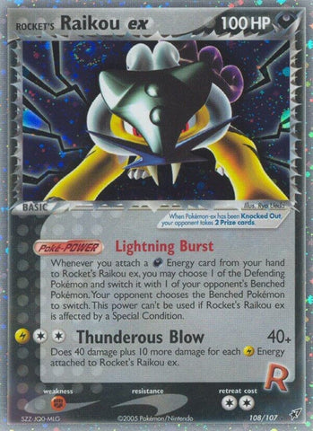 Image for Rocket's Raikou ex (108/107) - Pokemon