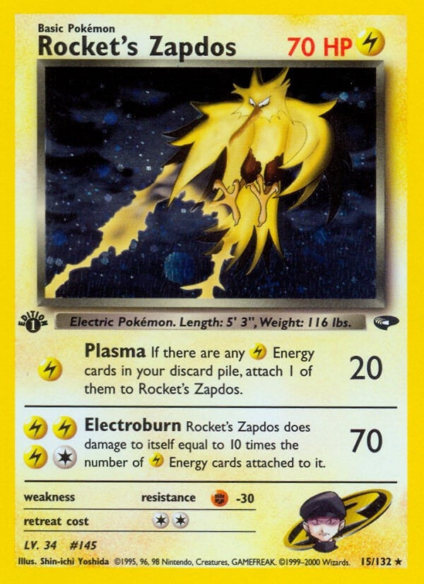 Rocket's Zapdos (015/132) (Gym Challenge) Pokemon