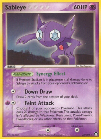 Sableye (22/108) (Power Keepers) (PK) Pokemon