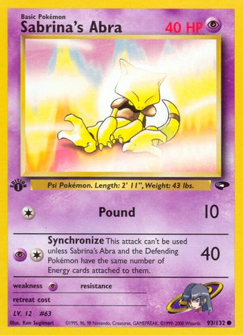 Image for Sabrina's Abra (93) (093/132) (Gym Challenge) - Pokemon