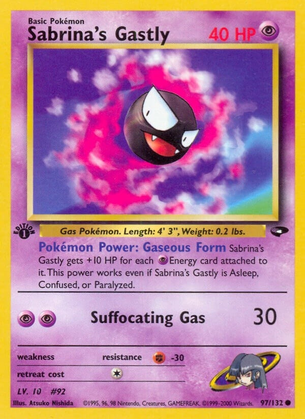 Sabrina's Gastly (97) (097/132) (Gym Challenge) Pokemon