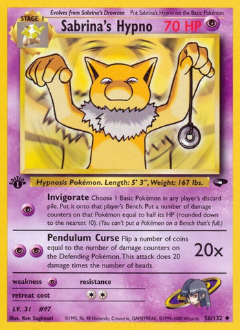 Sabrina's Hypno (056/132) (Gym Challenge) Pokemon