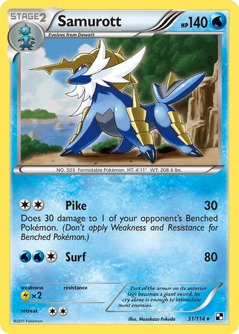Image for Samurott (31) (31/114) - Pokemon