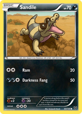 Image for Sandile (69/146) (XY Base Set) - Pokemon