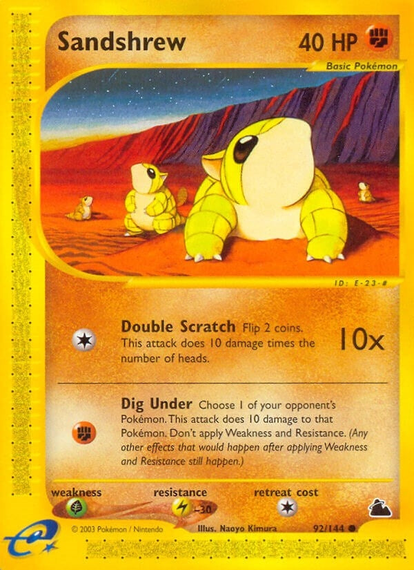 Sandshrew (092/144) (Skyridge) Pokemon