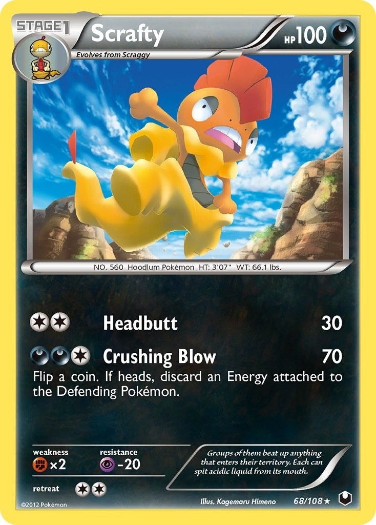 Image for Scrafty (68/108) - Pokemon