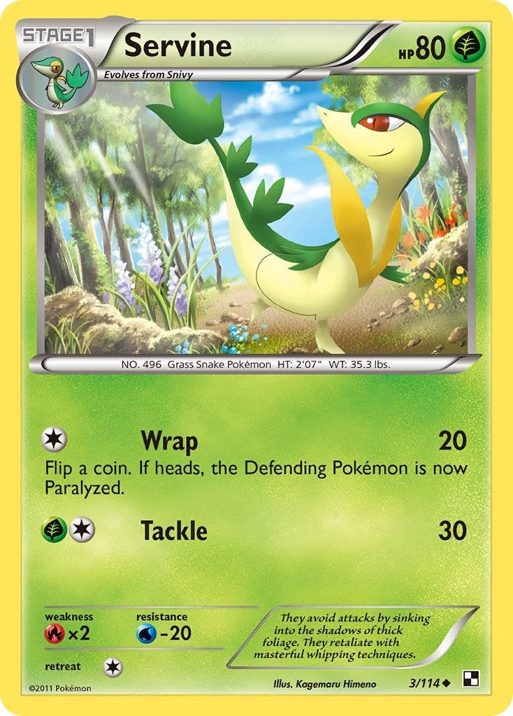 Image for Servine (3) (3/114) - Pokemon