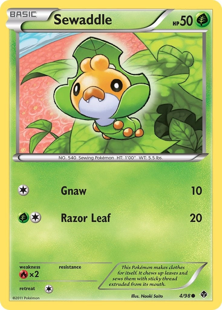 Image for Sewaddle (4) (4/98) (Emerging Powers) (EPO) - Pokemon