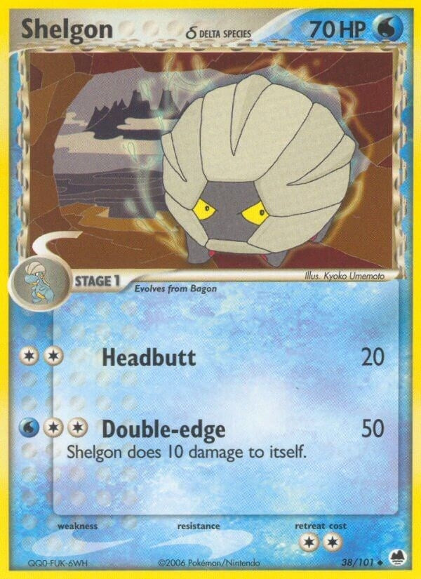 Image for Shelgon (Delta Species) (38/101) (Dragon Frontiers) - Pokemon