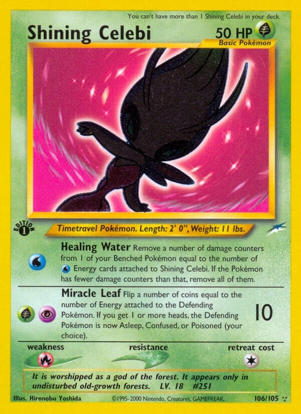 Shining Celebi (106/105) (Neo Destiny) Pokemon