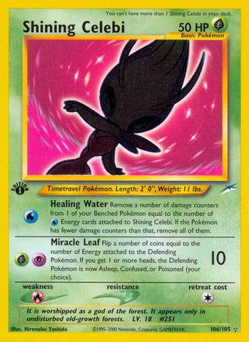 Shining Celebi (106/105) (Neo Destiny) Pokemon