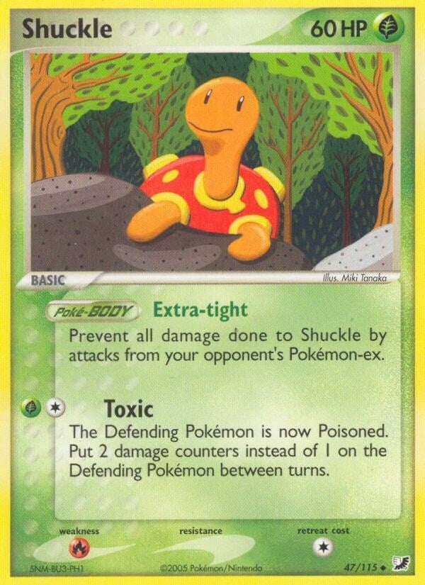 Shuckle (47/115) (EX Unseen Forces) Pokemon