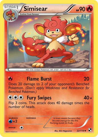 Image for Simisear (22/114) - Pokemon