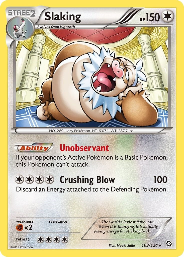 Image for Slaking (103/124) (Dragons Exalted) (DRX) - Pokemon