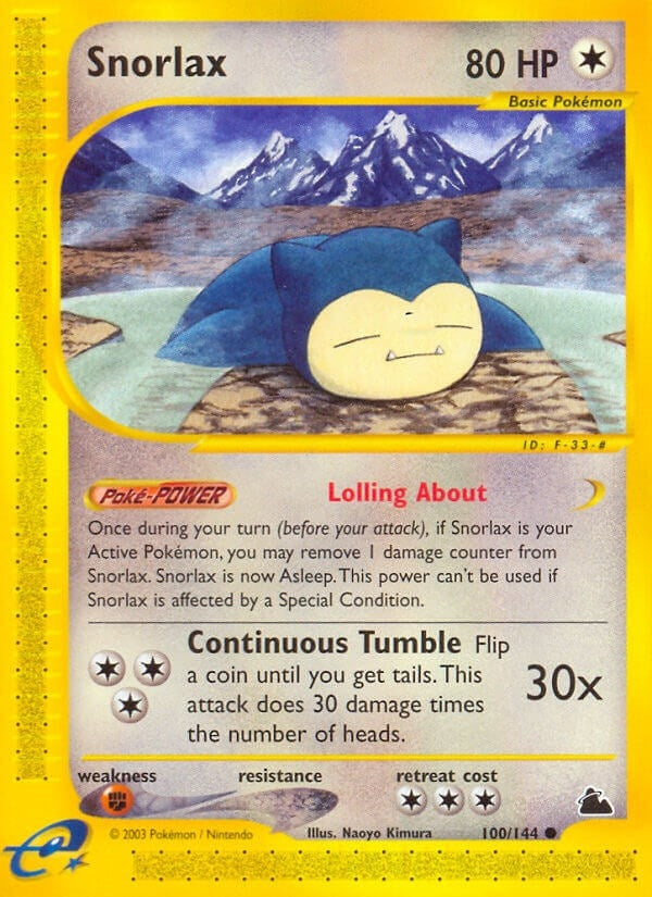 Snorlax (100/144) (Skyridge) Pokemon
