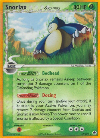 Image for Snorlax (Delta Species) (10/101) (Dragon Frontiers) - Pokemon