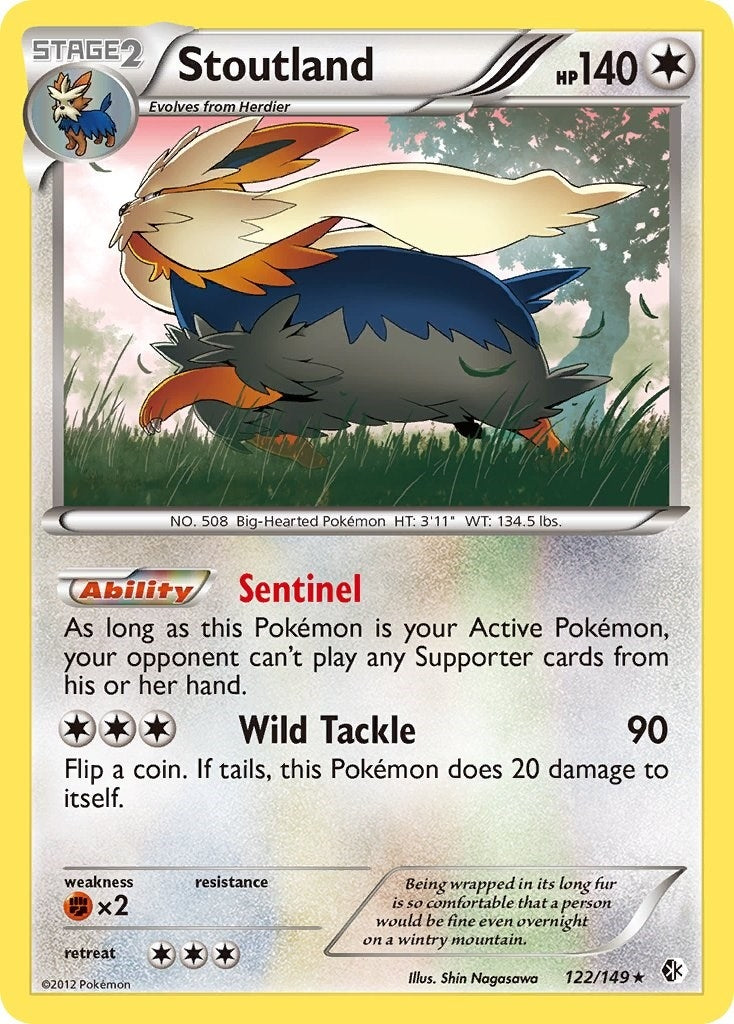 Stoutland (122/149) (Boundaries Crossed) Pokemon