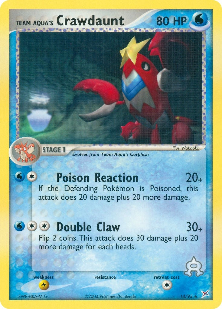 Team Aqua's Crawdaunt (14/95) (EX Team Magma vs Team Aqua) Pokemon