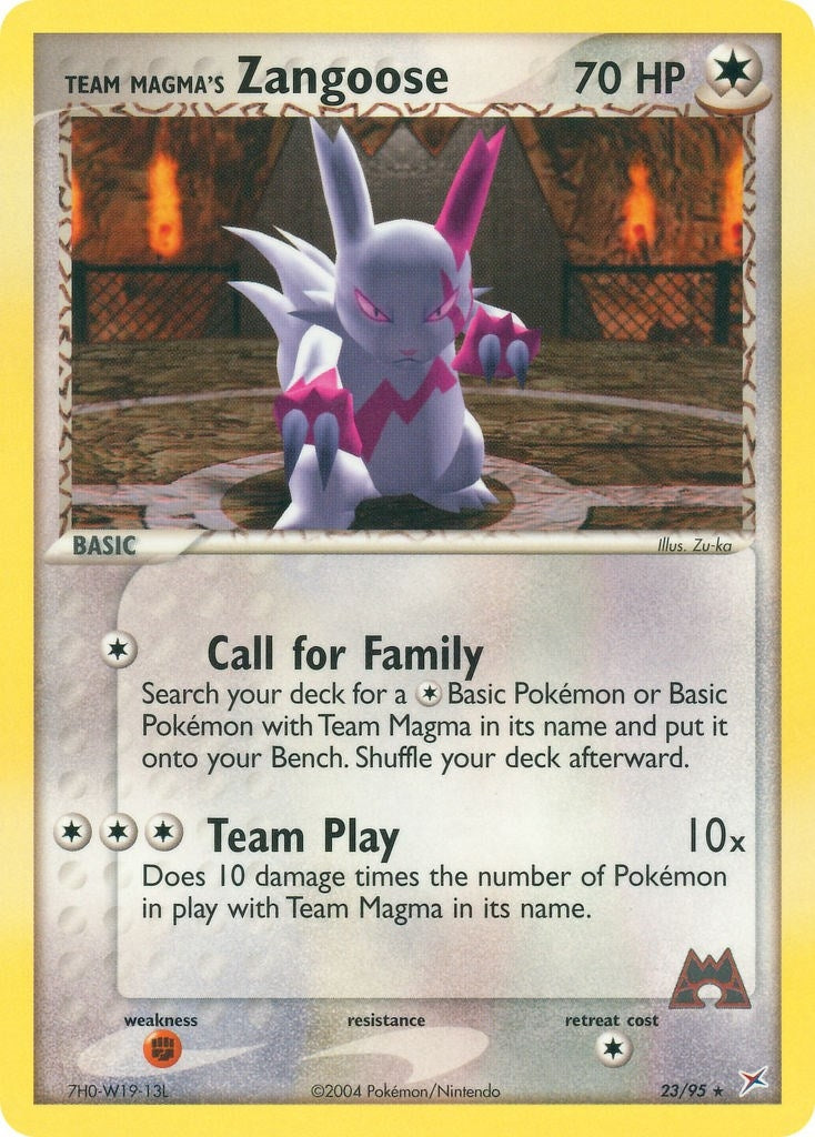 Team Magma's Zangoose (23/95) (EX Team Magma vs Team Aqua) Pokemon