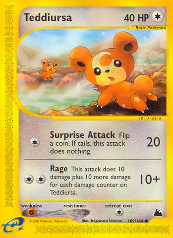 Teddiursa (109/144) (Skyridge) Pokemon