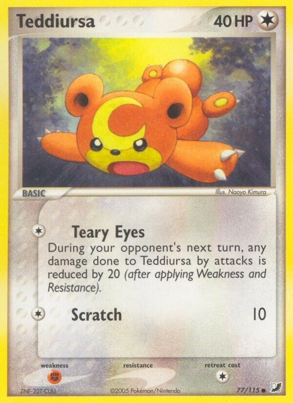 Teddiursa (77/115) (EX Unseen Forces) Pokemon