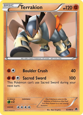 Terrakion (63/98) (Emerging Powers) Pokemon