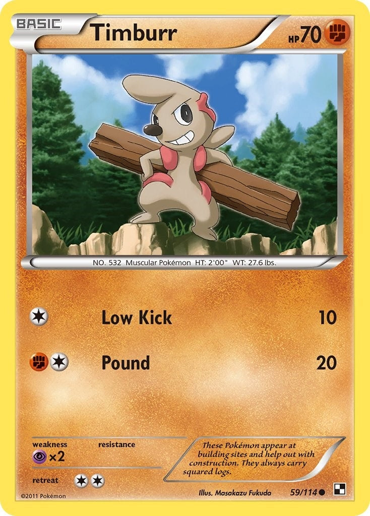 Image for Timburr (59) (59/114) - Pokemon