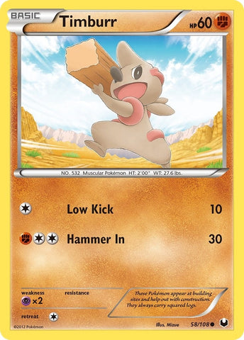 Image for Timburr (58/108) - Pokemon