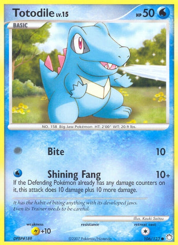 Image for Totodile (106/123) (Mysterious Treasures) - Pokemon