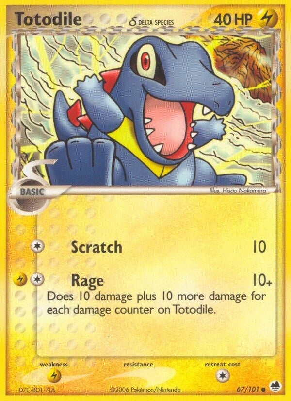 Image for Totodile (Delta Species) (67/101) (Dragon Frontiers) - Pokemon