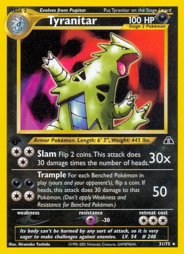 Tyranitar (31) (31/75) (Neo Discovery) Pokemon