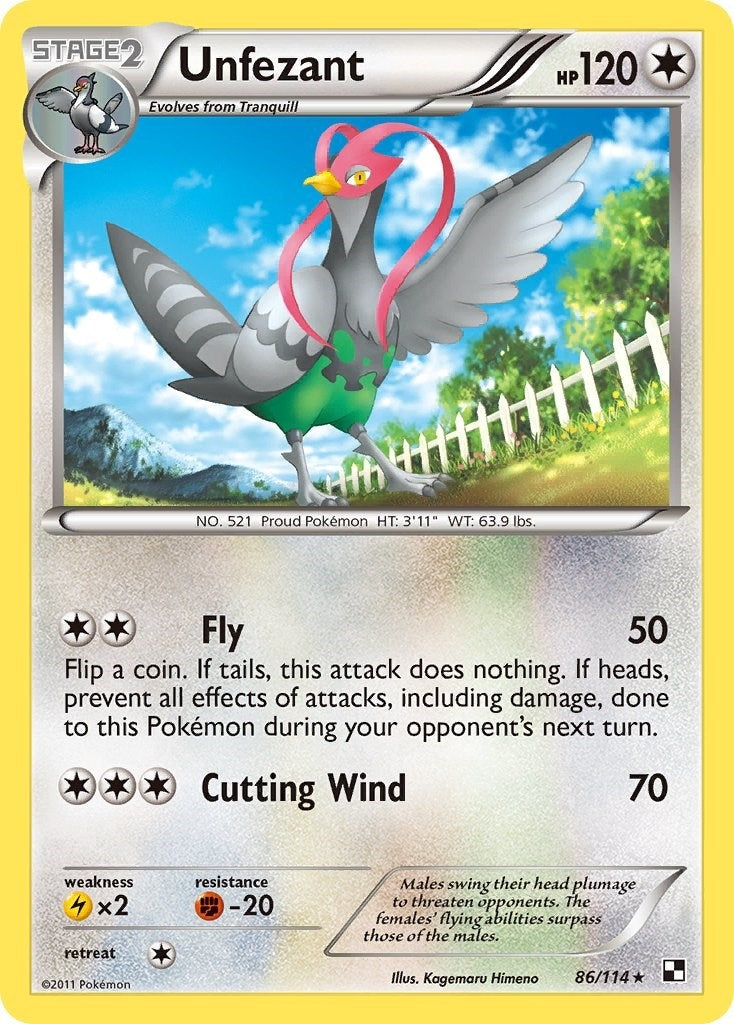 Image for Unfezant (86/114) - Pokemon