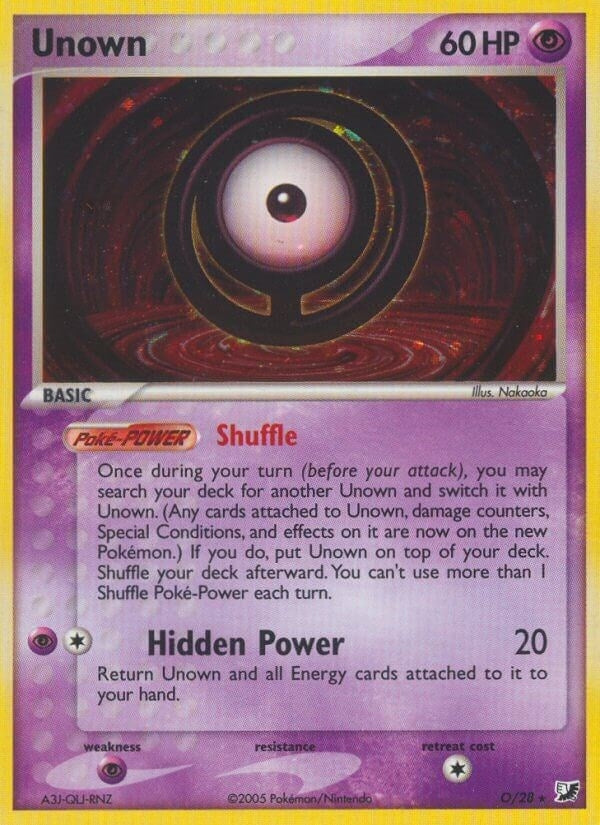 Unown (O) (O/28) (Unseen Forces) Pokemon