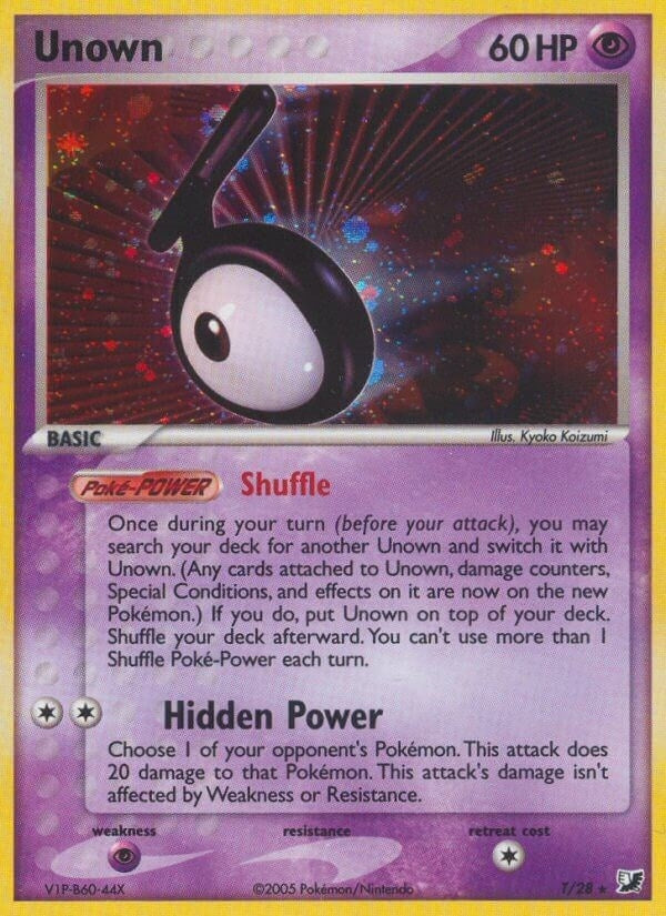 Unown (T) (T/28) (Unseen Forces) Pokemon