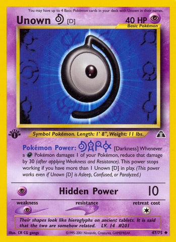 Unown [D] (47/75) (Neo Discovery) Pokemon