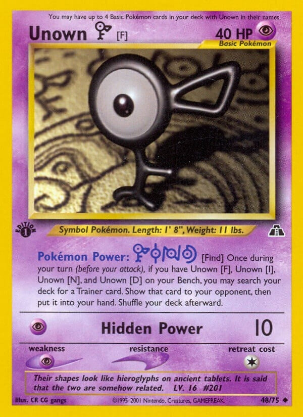 Unown [F] (48/75) (Neo Discovery) Pokemon