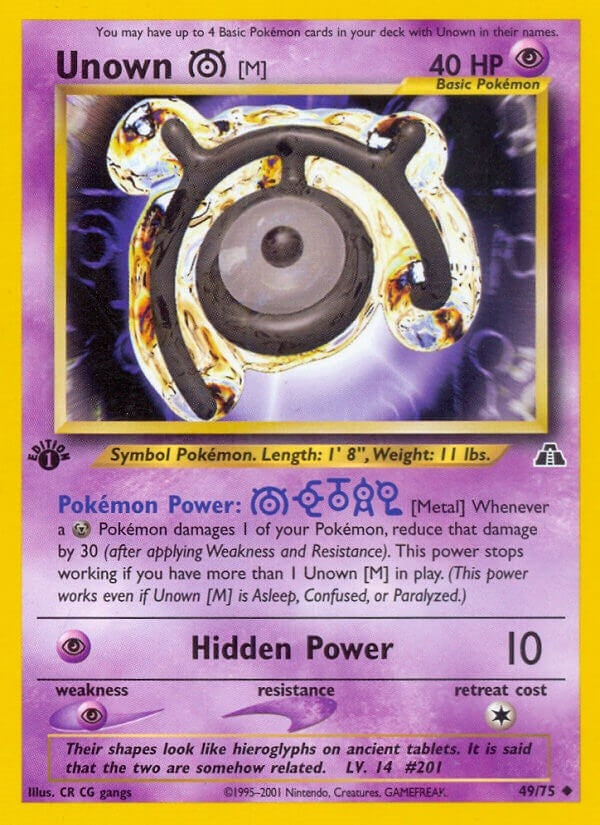 Unown [M] (49/75) (Neo Discovery) Pokemon