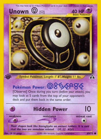 Image for Unown [O] (69/75) (Neo Discovery) - Pokemon