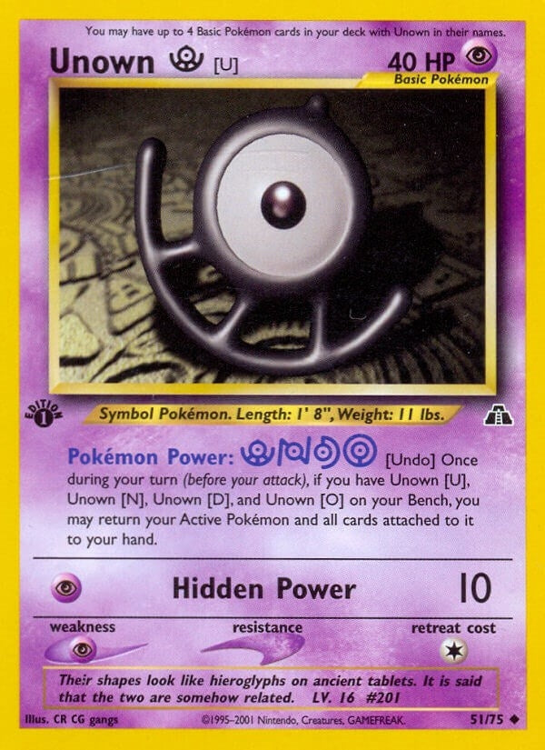 Unown [U] (51/75) (Neo Discovery) Pokemon