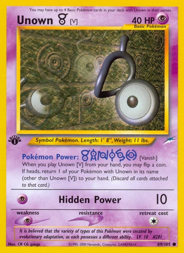 Image for Unown [V] (089/105) (Neo Destiny) (N4) - Pokemon
