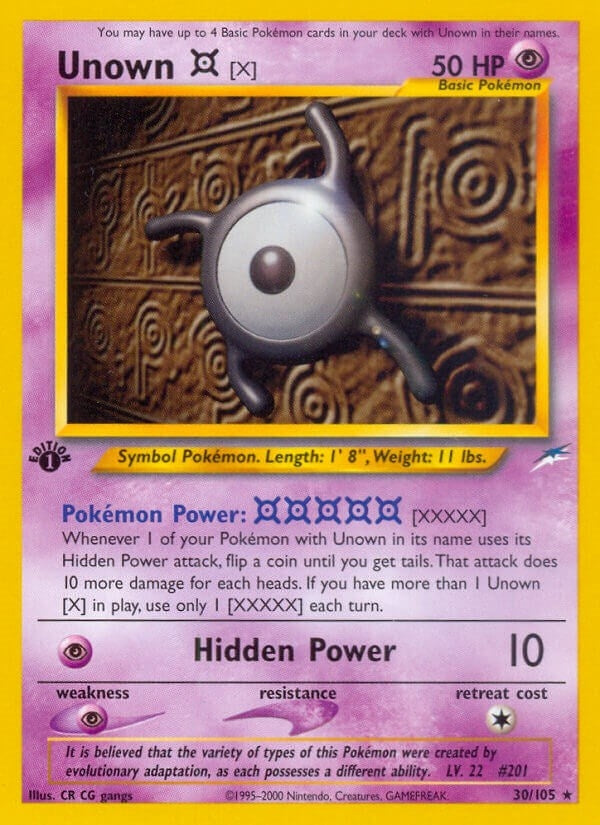 Image for Unown [X] (030/105) (Neo Destiny) (N4) - Pokemon