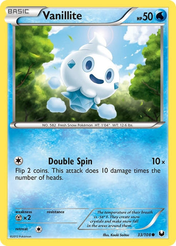 Image for Vanillite (33/108) - Pokemon
