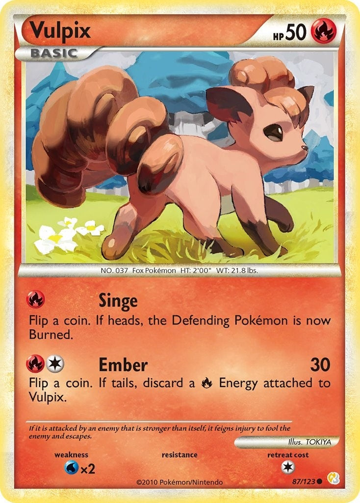 Image for Vulpix (87/123) (HeartGold SoulSilver) (HS) - Pokemon