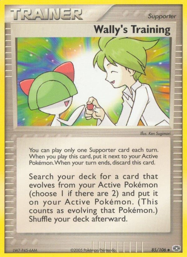 Image for Wally's Training (85/106) (EX Emerald) (EM) - Pokemon