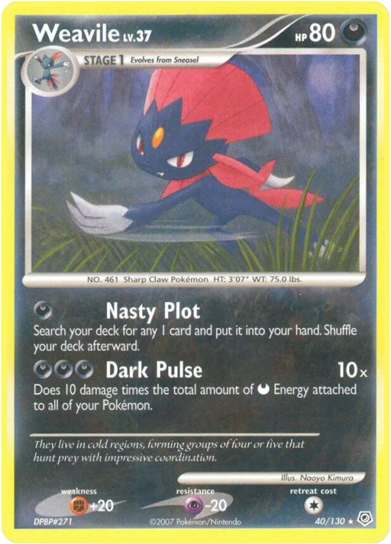 Weavile (40/130) (Diamond and Pearl) (DP) Pokemon