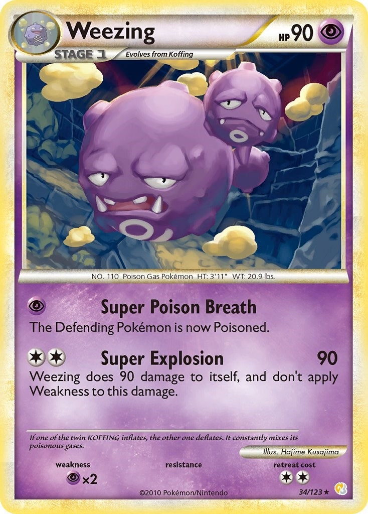 Image for Weezing (34/123) (HeartGold SoulSilver) (HS) - Pokemon