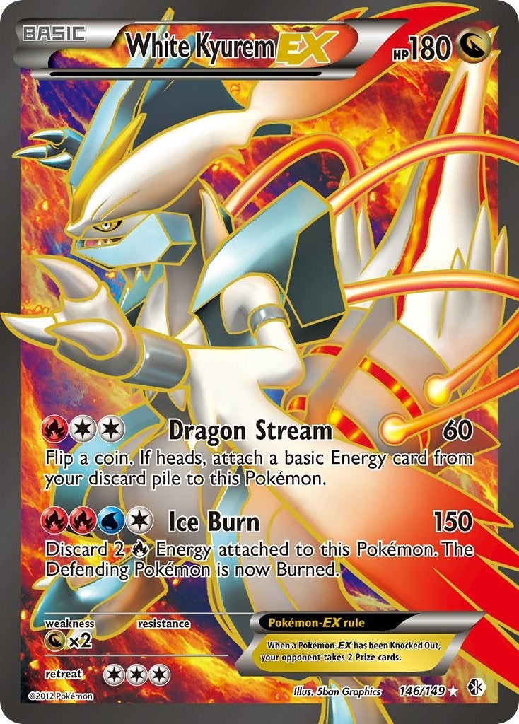 White Kyurem EX (146 Full Art) (146/149) (Boundaries Crossed) Pokemon
