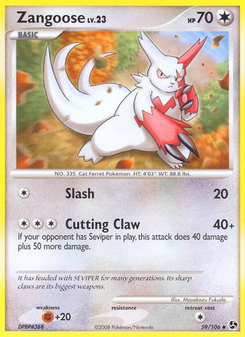 Image for Zangoose (59/106) (Great Encounters) - Pokemon